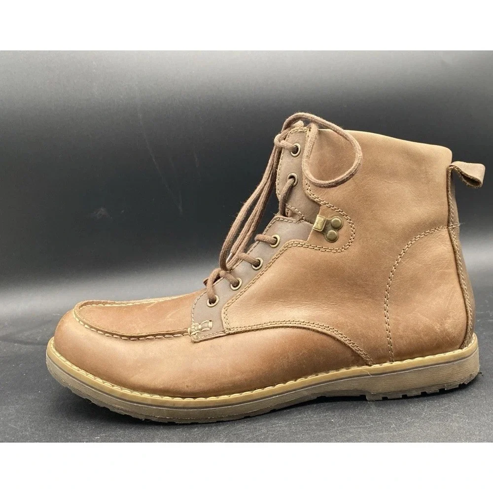 GBX Layne Mens Brown Lace Up‎ Moc Toe Leather Ankle Chukka Boots Size 12M